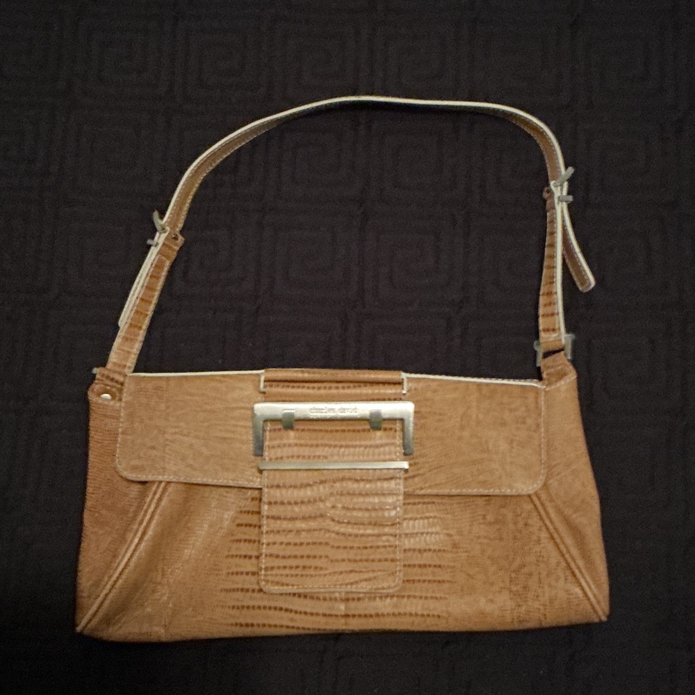 Charles By Charles David Brown Textured Shoulder Bag